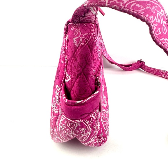 Vera Bradley Stamped Paisley Bag "On the Go" Pink Quilted Purse NWOT - Picture 4 of 11